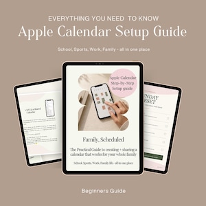 Apple Family Calendar Setup Guide | Shared iPhone Calendar Organization PDF for Busy Families