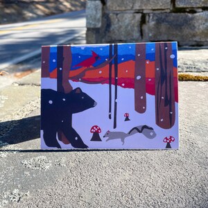 Cartes de la forêt enneigée