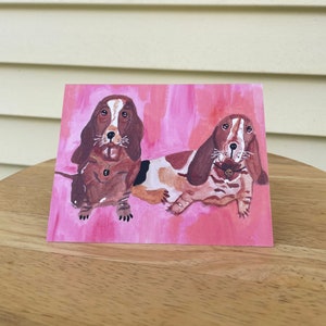 Basset Hound Paar Kaart