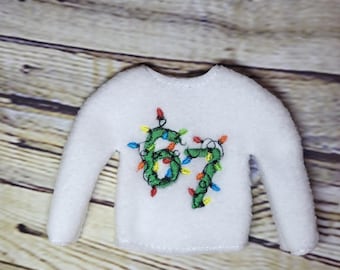 Christmas Elf Sweater, 6-7 meme, Doll Clothes, Elf Kit, Elf photo prop, Elf scout, Shirt, Costume, Elf help, Surveillance, Mischief maker