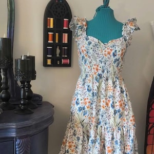 The Joann Shirred/Smocked Dress PDF Sewing Pattern Projector Friendly ONLY