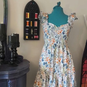 The Joann Shirred/Smocked Dress PDF Sewing Pattern for paper size 8.5 by 11 inch ONLY