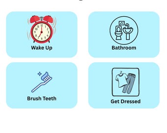 Morning Routine Cards for Printable / Visual Schedule I/ADHD Autism Daily Routine/Digital Download