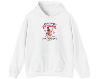 Different Is Beautiful Christian Hoodie | Psalm 139:14 French Bulldog