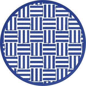 三条（サンクズシ）日本模様のミシン刺繍デザイン、丸型パッチ、3サイズ、6色展開、PES、DST、JEF形式、即時ダウンロード可能