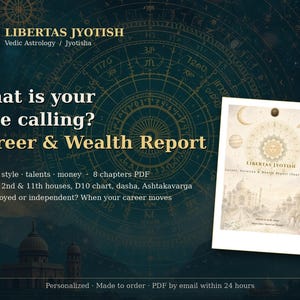 Vedic Astrology Career Report | What Is Your True Calling? Personalized Vocation, Work Style & Money Reading PDF | D10, Dasha, Career Timing image 1
