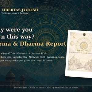 Karma & Dharma Reading: The Calling of This Lifetime | Vedic Astrology Life Purpose Report, Rahu Ketu, Atmakaraka, Navamsa D9 | PDF image 1