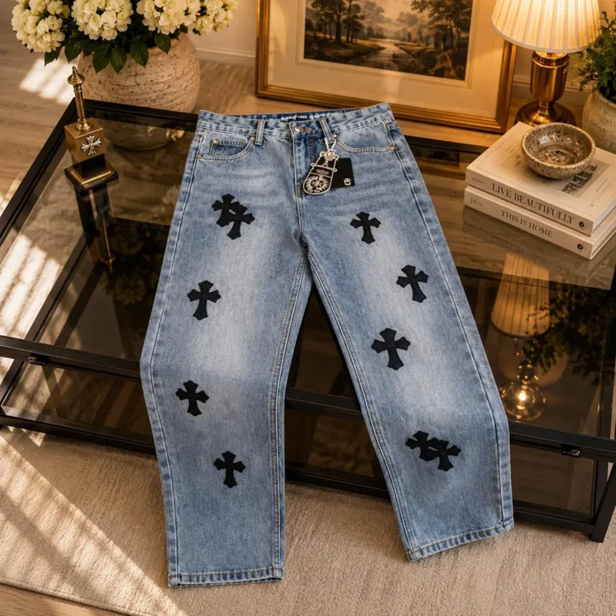 Y2k Cross Jeans - Etsy
