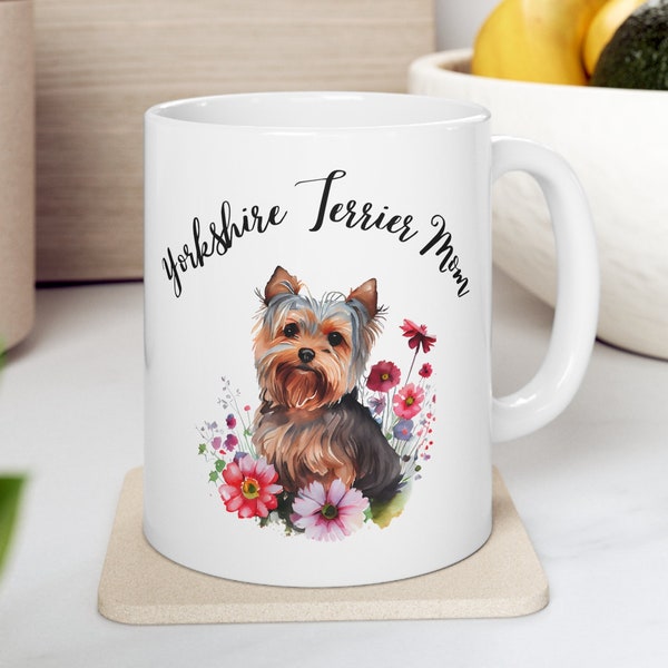 Yorkshire Terrier Coffee Mug, 11 oz Hot Chocolate Mug, Yorkie Dog Mug, Dog Lover Gift, Coffee Mug, Gift for Children Kids, Coffee Lover Gift