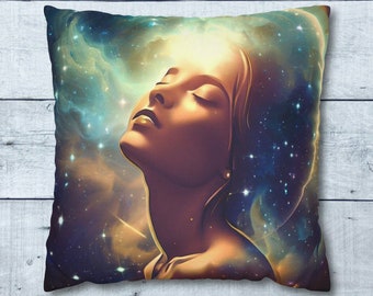 Throw Pillow Cover Home Decor, Celestial Decor Pillow Case, Decorative Pillow Cover, Accent Pillow 14x14, 16x16, 18x18, 20x20 Pillow Covers