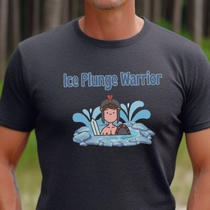 Cold Plunge Bath Shirt, Ice Bath Tshirt, Ice Plunge Warrior Tee, Cold Bath Therapy, Cold Therapy, Gift for Him, Gift for Her, Ice Bath Lover