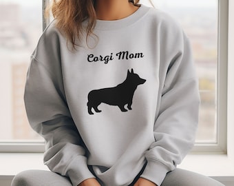 Corgi Mom Sweatshirt, Crewneck Dog Shirt, Gift For Pet Owner, Dog Lover Gift, Gift For Her, Gift For Mom, Mothers Day Gift, Plus Size Shirt