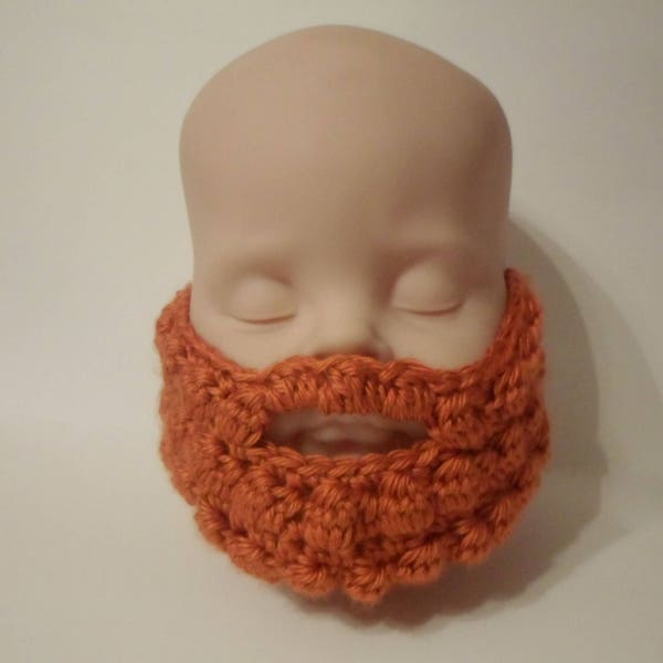 Fake Costume Crochet Beard, Custom Color Baby Beard, Adult Crochet Winter Face Mask Beard, Leprechaun Lumberjack Beard, Childrens Photo Prop