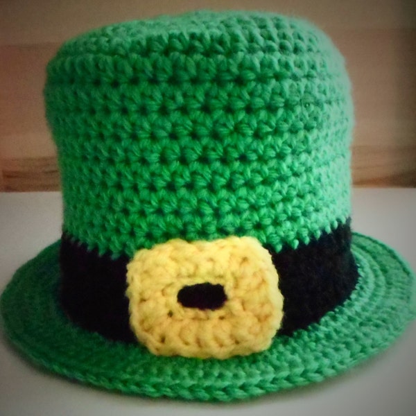 Leprechaun Hat, Crochet Infant Irish Hat, Adult Leprechaun Hat, St. Patrick's Day Hat, St. Patty's Day Photo Prop, Childrens Leprechaun Hat