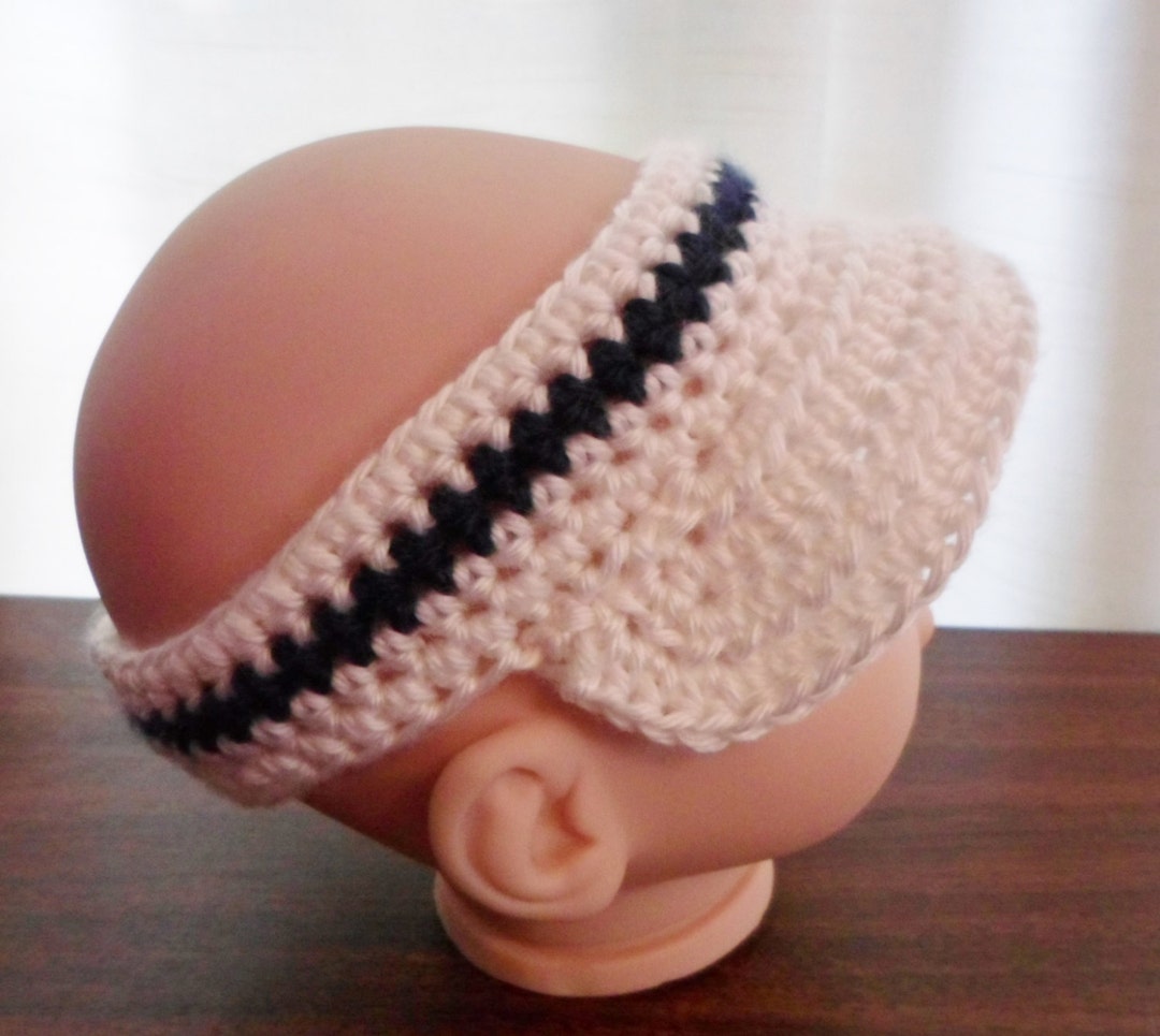 Baby Sun Visor, Soft 03 Mo Baby Sun Visor, Custom Crocheted Sun Visor