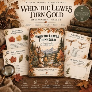 Autumn Unit Study for Kids | Fall Nature Study | Kindergarten–Grade 2 Homeschool Science Printable