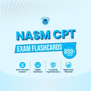 NASM CPT Exam Flashcards 2026 | Nasm cpt Exam | Nasm cpt | Nasm Personal Trainer | Nasm Certificate | Nasm Flashcards | Nasm Exam | Nasm