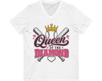 Unisex V-Neck Tee - Queen of the Diamond
