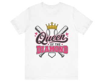 Queen of the Diamond Shirt, Baseball Mom Softball Mom Tee, Funny Sports Mom Gift, Game Day T-Shirt for Her