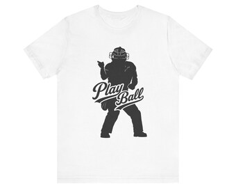 Funny Umpire Shirt, Play Ball Tee, Baseball Dad Gift, Umpire Silhouette, Game Day Shirt, Tank, Long Sleeve, Sweatshirt