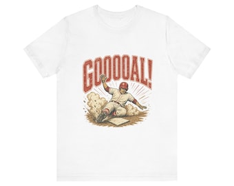 Goooal Baseball Shirt, Vintage Sliding Into Home Tee, Funny Baseball Gift