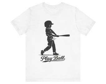 Play Ball Shirt, Little League Batter Silhouette Tee, Baseball Kid Gift