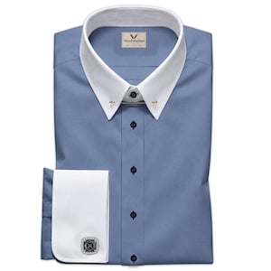 Mens Dusty Blue Dress Shirt