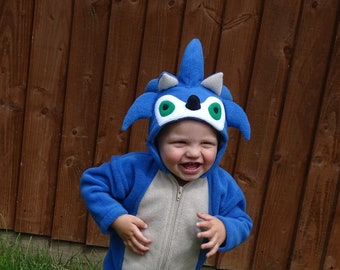 Sonic onesie/ Children's sonic the hedgehog gift/ Sonic party/sonic kigurumi/ sonic cosplay/ sonic clothing