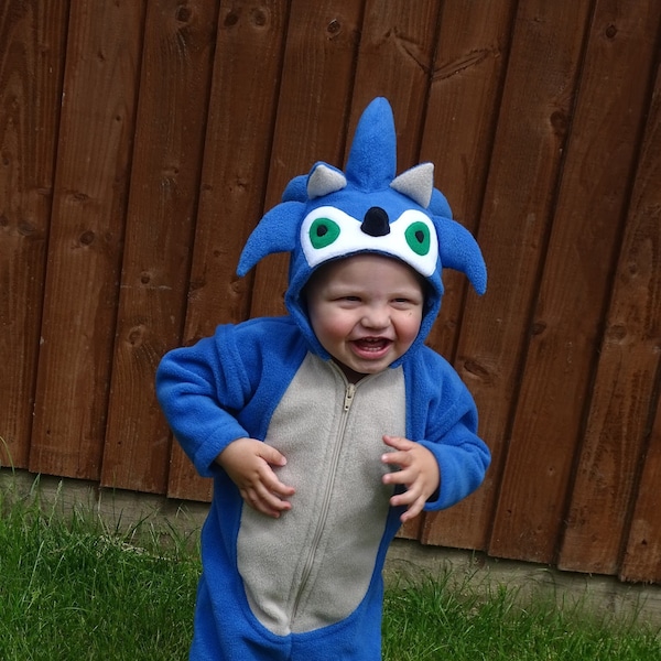 Sonic onesie/ Children's sonic the hedgehog gift/ Sonic party/sonic kigurumi/ sonic cosplay/ sonic clothing