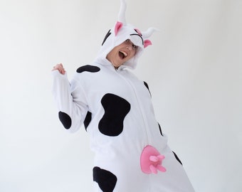 Cow onesie/cow kigurumi/cow clothing/cow party/cow cosplay/cow costume/farm costume