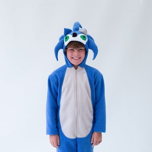 Sonic onesie/ Children&#39;s sonic the hedgehog gift/ Sonic party/sonic kigurumi/ sonic cosplay/ sonic clothing