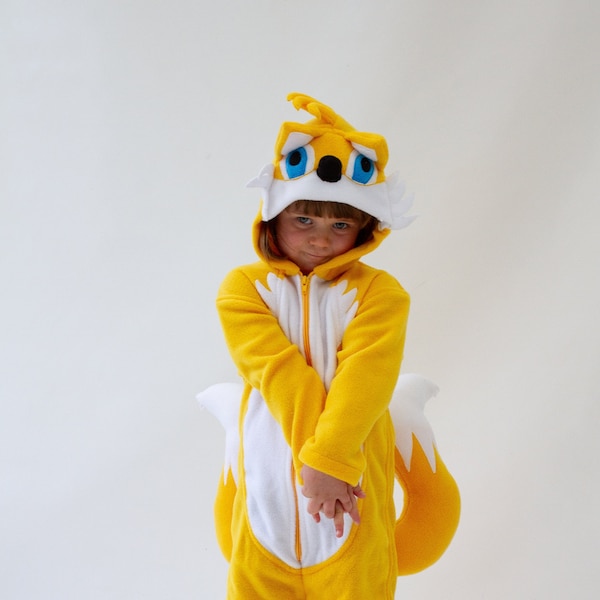 Sonic tails onesie age 1-7 /tails gift/Sonic / Children's sonic the hedgehog gift/ Sonic party/sonic kigurumi/ sonic cosplay/ sonic clothing