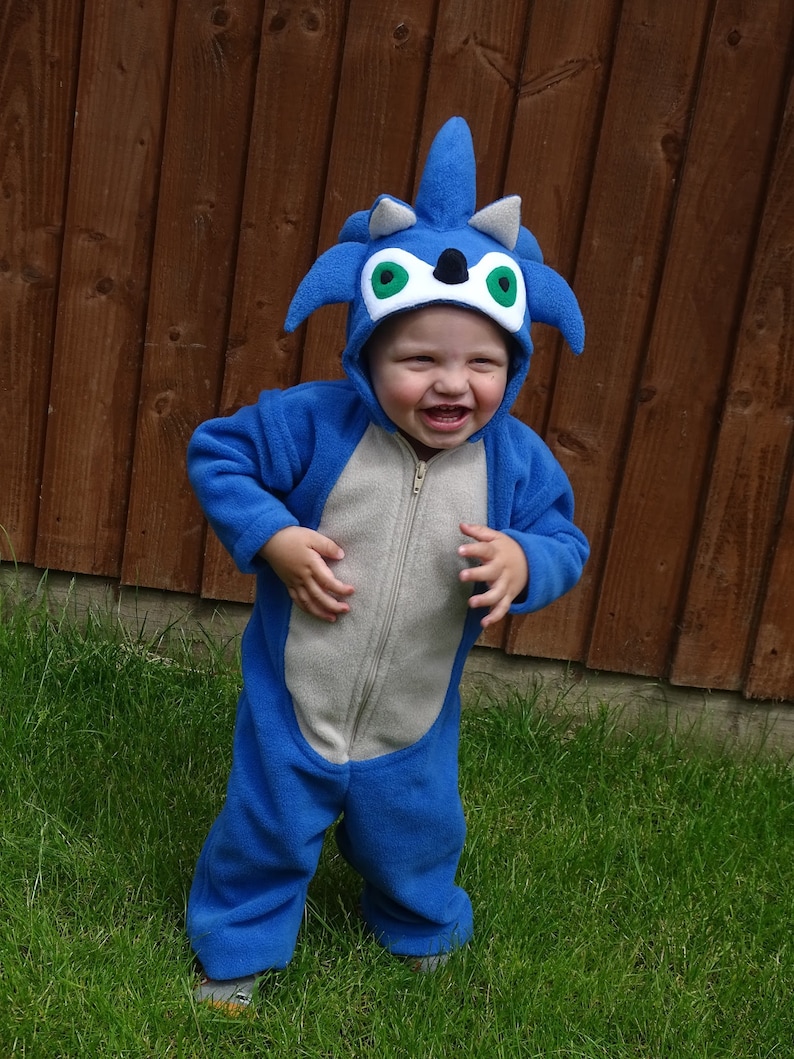 Sonic onesie/ Adult sonic the hedgehog gift/ Sonic party/sonic kigurumi/ sonic cosplay/ sonic clothing image 6