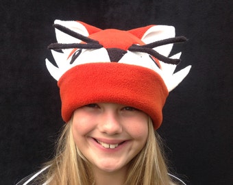 Fox beanie/fox hat/fox gift/fox party/ forest creature/fox costume/ foxcosplay/fox clothing