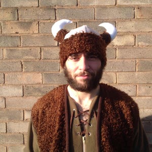 Viking beanie/ Viking helmet/ Viking hat/ Viking Cosplay/ Viking party image 4