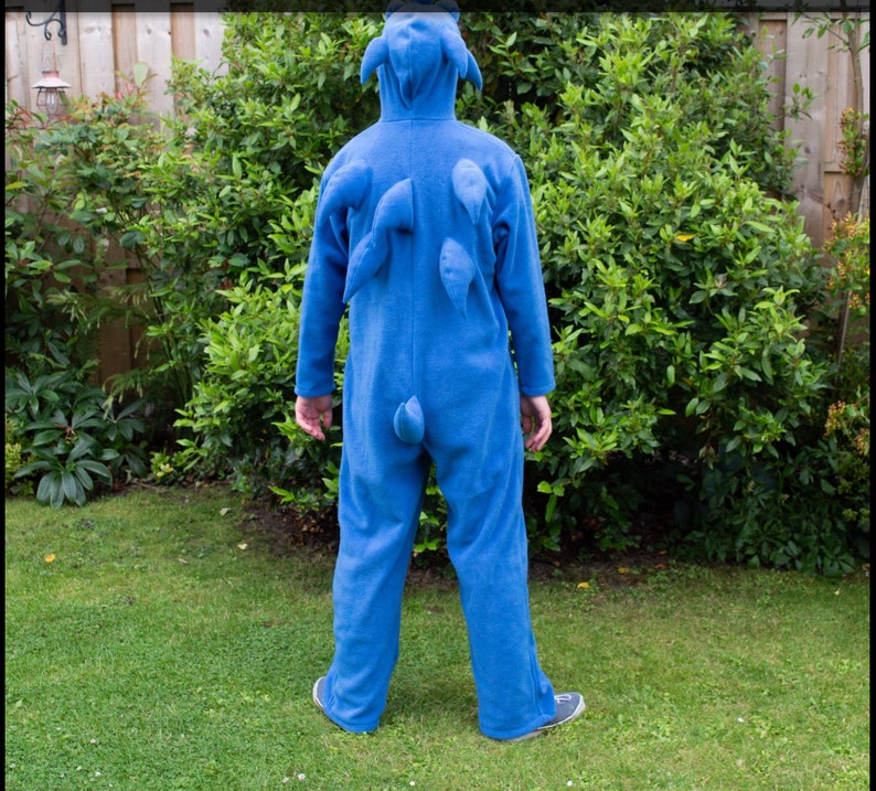 Sonic onesie/ Adult sonic the hedgehog gift/ Sonic party/sonic kigurumi/ sonic cosplay/ sonic clothing image 2