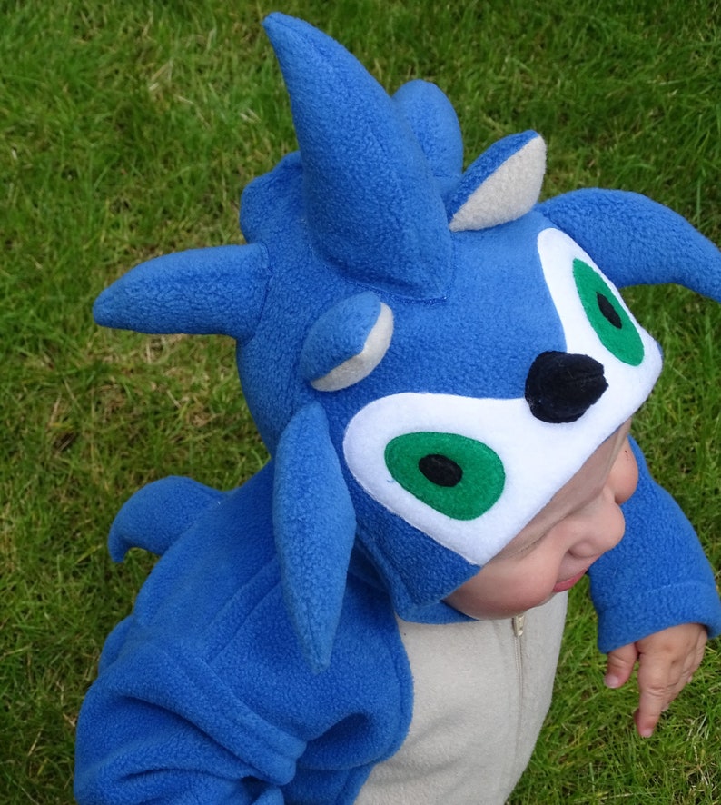 Sonic onesie/ Adult sonic the hedgehog gift/ Sonic party/sonic kigurumi/ sonic cosplay/ sonic clothing image 7