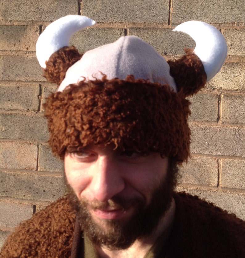 Viking beanie/ Viking helmet/ Viking hat/ Viking Cosplay/ Viking party image 2