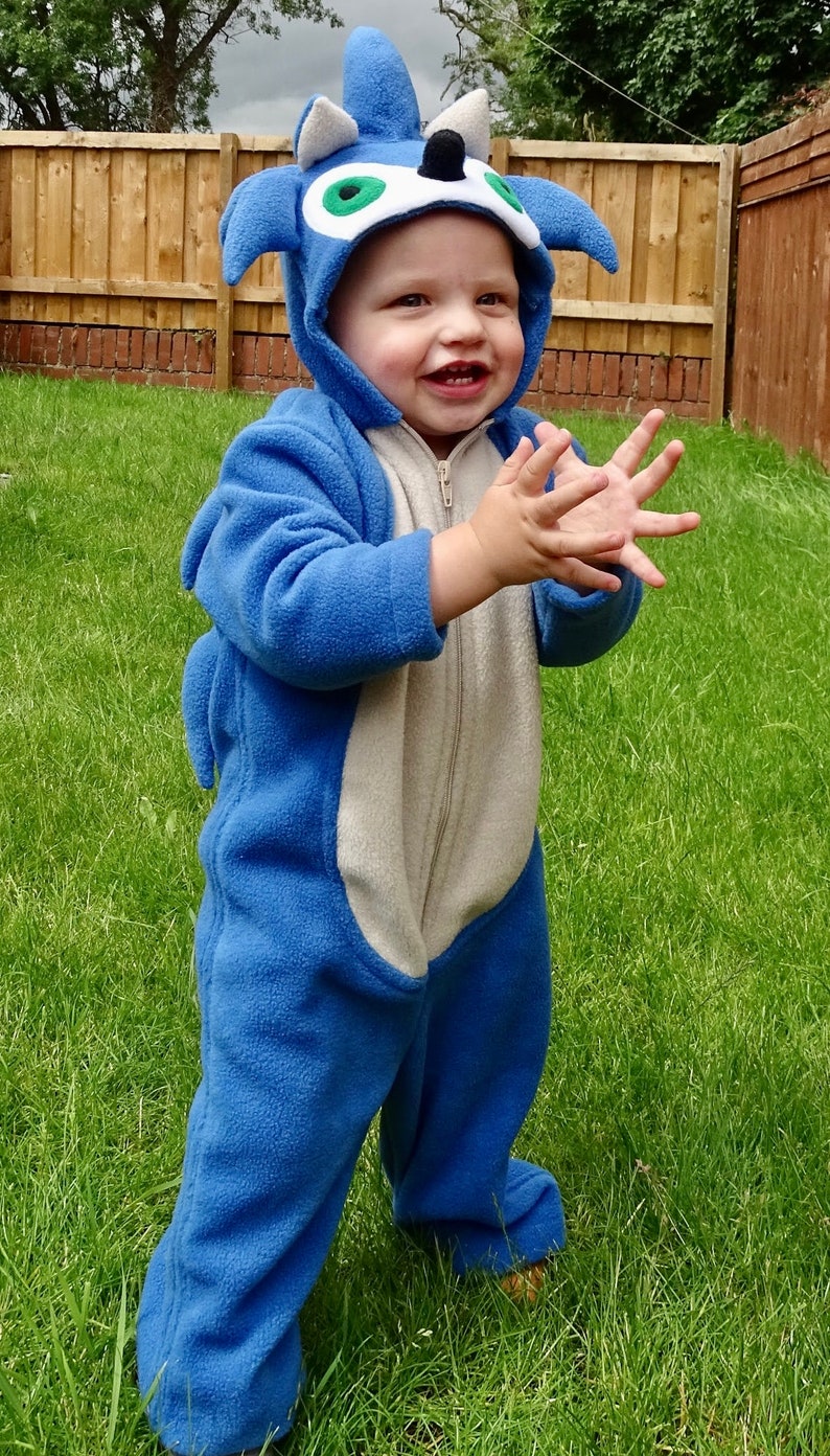 Sonic onesie/ Adult sonic the hedgehog gift/ Sonic party/sonic kigurumi/ sonic cosplay/ sonic clothing image 4