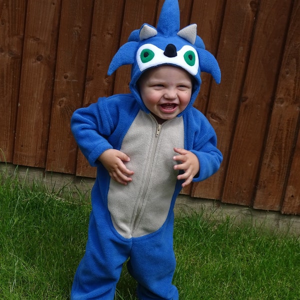 Sonic onesie/ Regalo sonic the hedgehog para niños/ Fiesta sónica/kigurumi sónico/ cosplay sónico/ ropa sónica