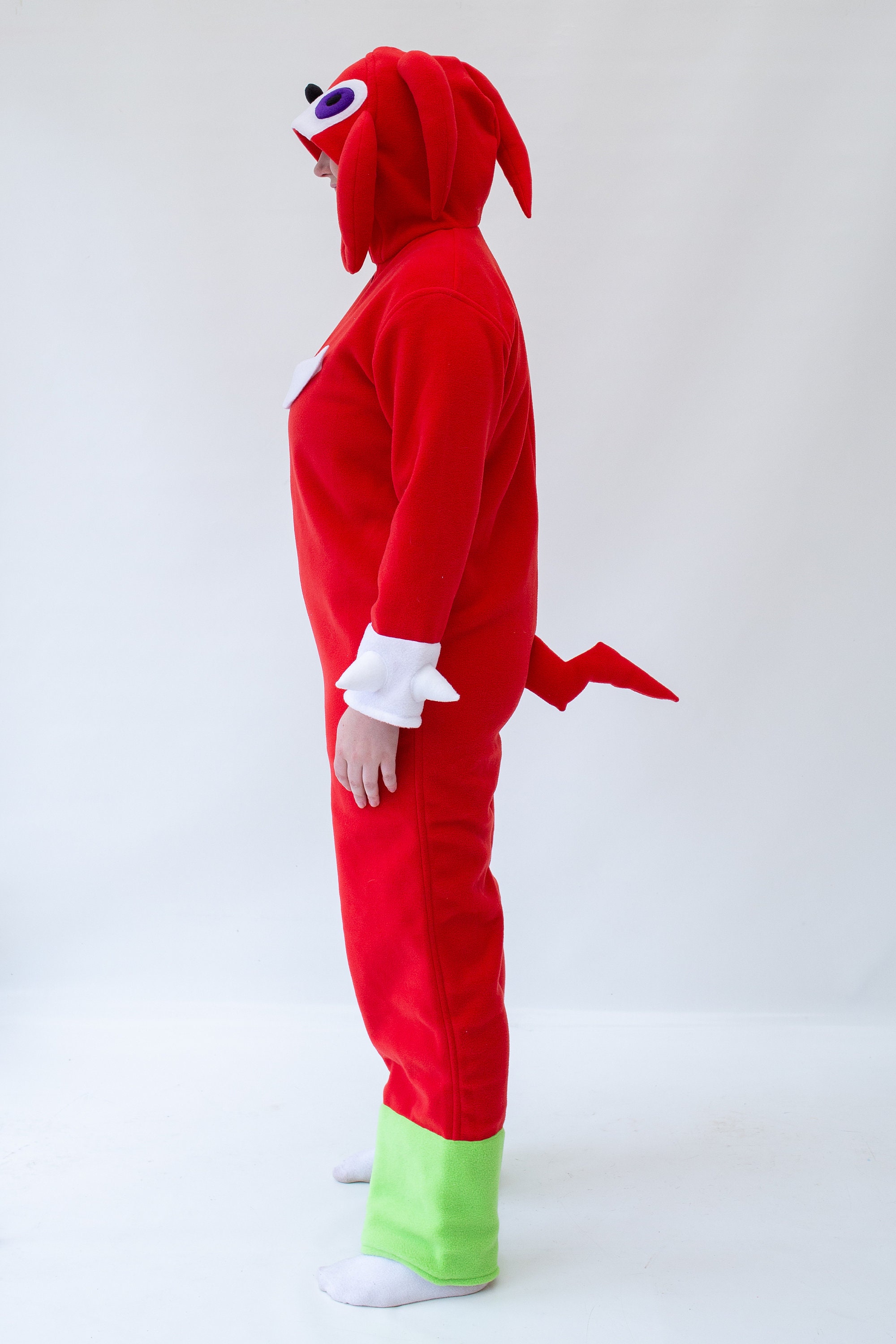 Knuckles onesie/sonic knuckles clothing/knuckles costume/knuckles
