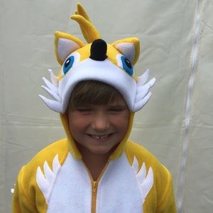 Sonic tails onesie age 7-11/ tails gift/Sonic onesie/ / Sonic the hedgehog party/sonic kigurumi/ sonic cosplay/ sonic clothing