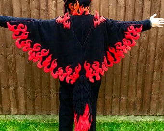 Fire dragon onesie/adult dragon onesie/fire dragon onesie/dragon costume/dragon cosplay