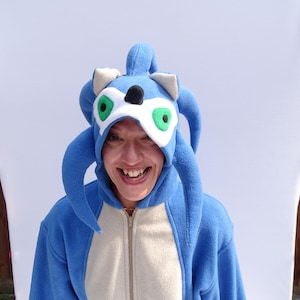 Sonic Body / Erwachsene Sonic the Igel Geschenk / Sonic Party / Sonic Kigurumi / Sonic Cosplay / Sonic Kleidung