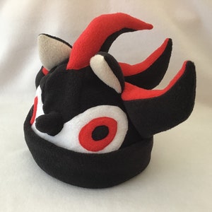 Shadow Sonic beanie/Sonic the hedgehog  beanie/sonic shadow beanie / sonic shadow  hat /sonic the hedgehog  gift /sonic costume