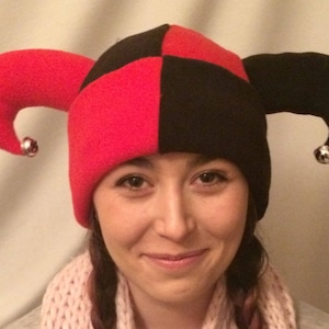Jester beanie/narrenhoed/narcosplay/Harley Quin beanie/narrenkleding/narrencadeau/narrenfeestje