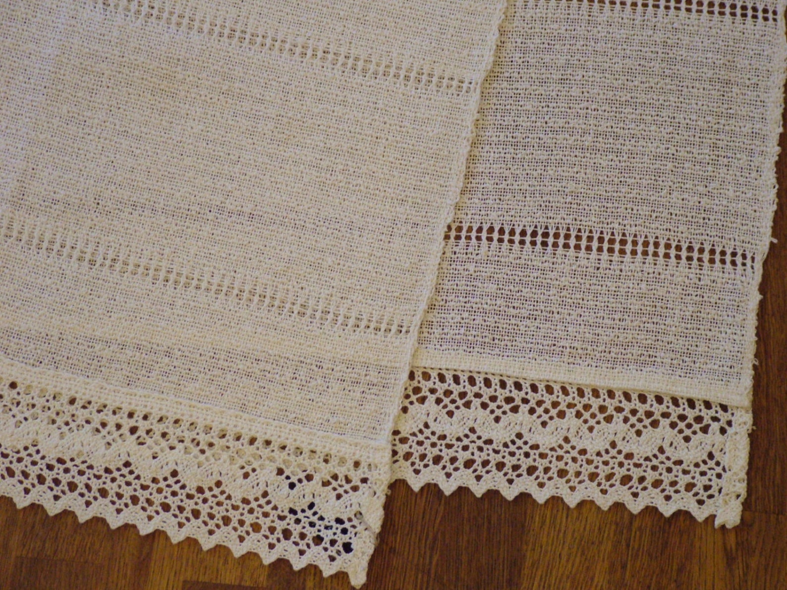 Handwoven Linen Table Runner White Etsy Australia