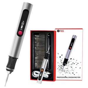 10W Electric Engraving Pen – Mini Grinder, Polishing & Deburring Tool with LCD Display