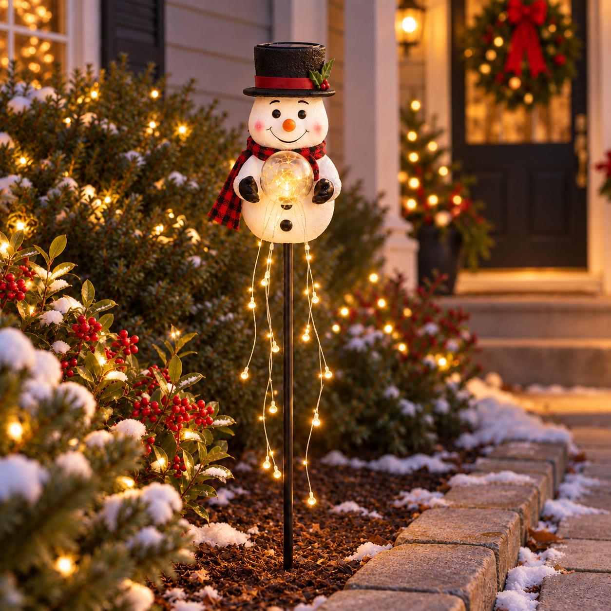 Vintage Lighted Plastic Snowman - Etsy