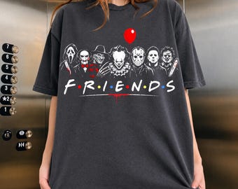 Halloween Horror Friends Shirt, Horror Movie Characters Tee, Slasher Movie Shirt, Horror Fan Gift, Spooky Season Tee, Halloween Gift